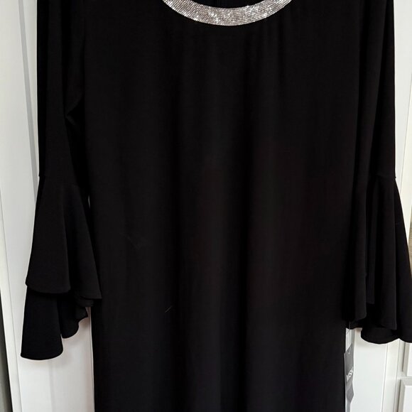MSK Womens Dress Black Evening Sz.L NEW w/Tags SPARKLE ACCENT - Picture 6 of 6